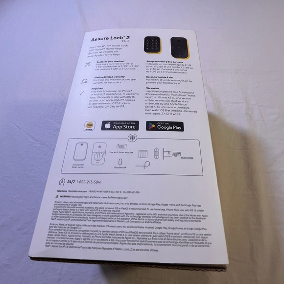 Yale Assure Lock 2 Plus Smart Lock Black Suede Wi Fi Works w/ Google Apple Home - Picture 4 of 7